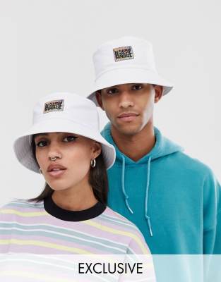 asos white bucket hat