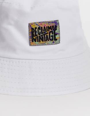 asos white bucket hat