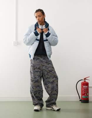 Reclaimed Vintage Branded Puffer Jacket-multi In Multi