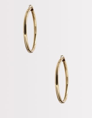 Reclaimed Vintage - Breite Creolen in Gold-Goldfarben