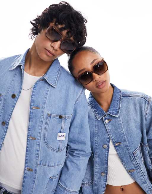Reclaimed Vintage – Bruna solglasögon i unisex-modell och 70-talsstil