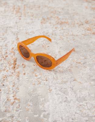 RECLAIMED VINTAGE BUBBLE OVAL SUNGLASSES 