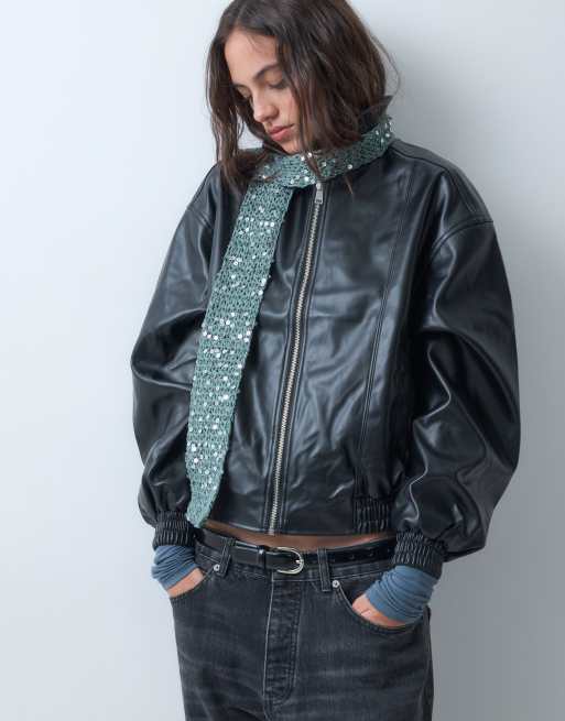 Reclaimed Vintage bufanda High Drama de hilo brillante, 2 de 5