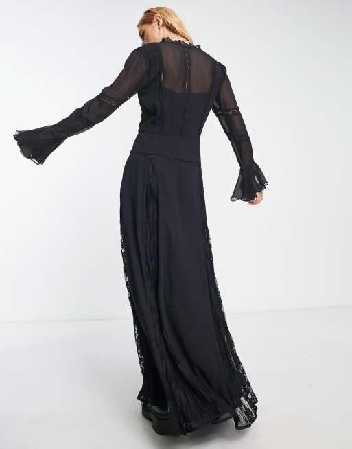 Black maxi tea clearance dress