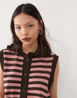 Reclaimed Vintage Button Through Tank Top In Multi