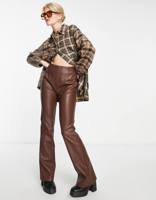 Reclaimed Vintage - Camicia a quadri misti marrone