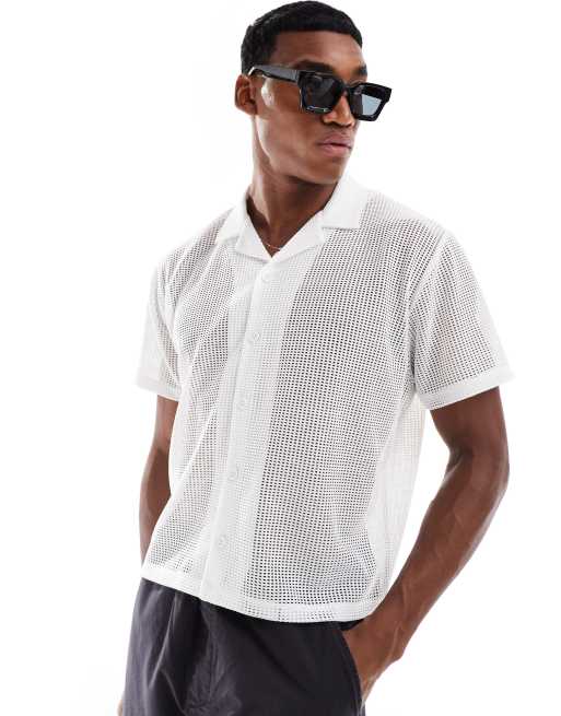 Reclaimed Vintage - Camicia corta squadrata all'uncinetto