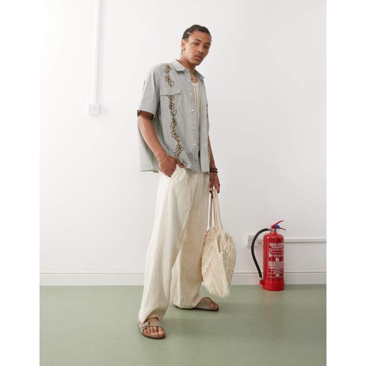 Camicie Western Da Uomo In Poliestere/cotone L/S Con Ricamo A - Foto 2