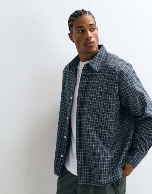 Reclaimed Vintage - camisa boxy extragrande a cuadros verde, 2 de 5