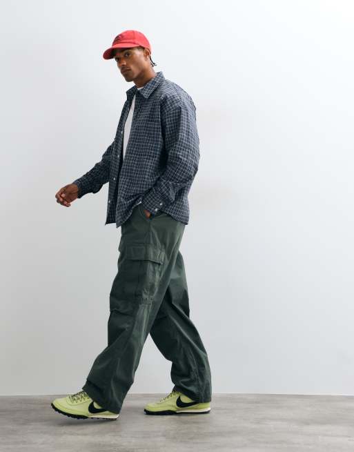 Reclaimed Vintage - camisa boxy extragrande a cuadros verde, 3 de 5