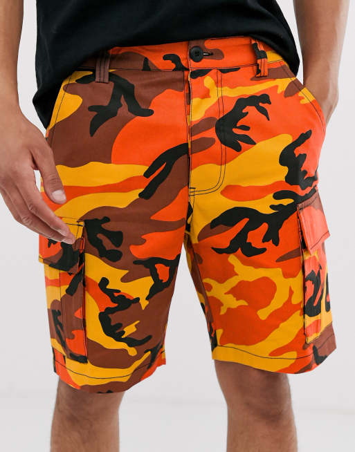 Orange camo shorts mens deals