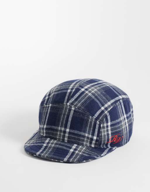 Reclaimed Vintage cappellino a 5 pannelli a quadri blu, 1 di 3