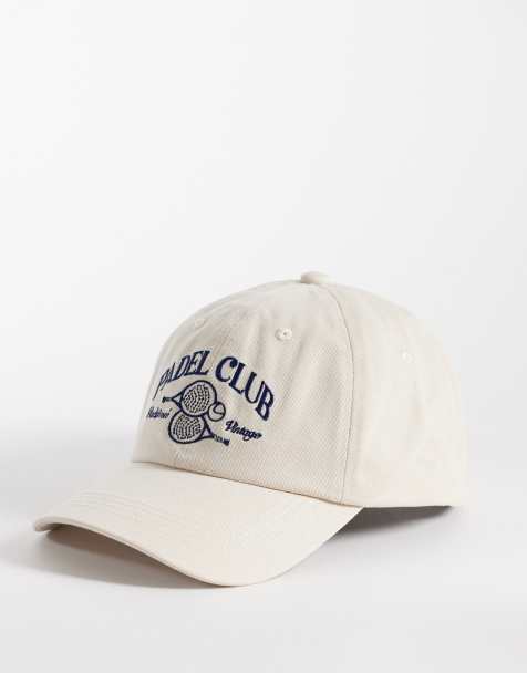 Reclaimed Vintage - Cappellino unisex beige con ricamo padel tennis - view 1