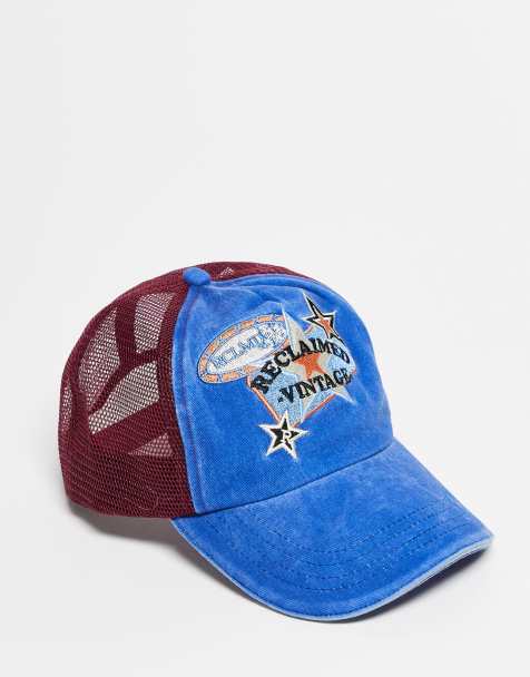 Reclaimed Vintage - Cappellino unisex color blu slavato con logo e stelle - view 1