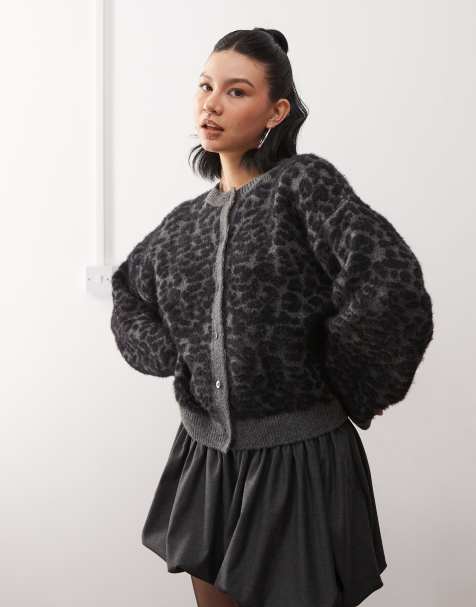 Reclaimed Vintage - Cardigan med leopardprint i børstet finish - view 1