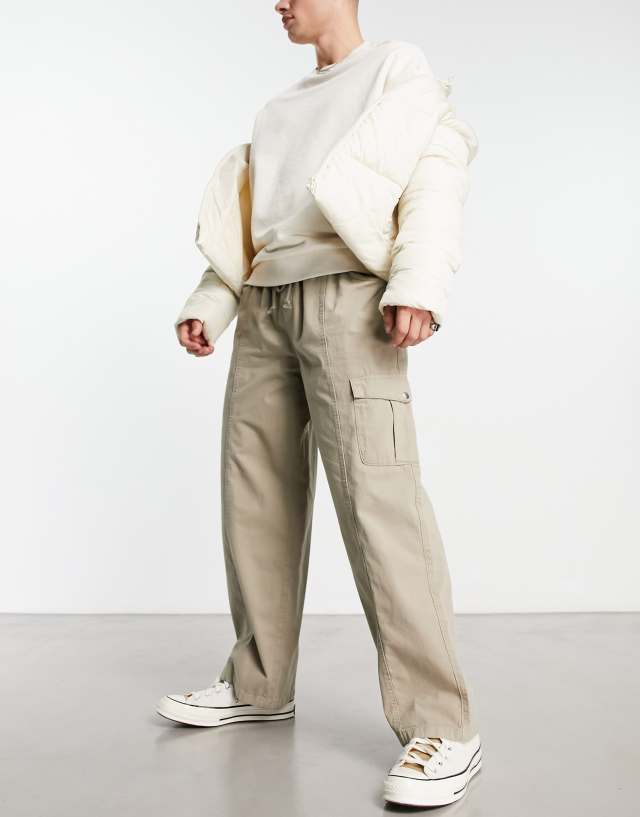 Reclaimed Vintage cargo pants in stone