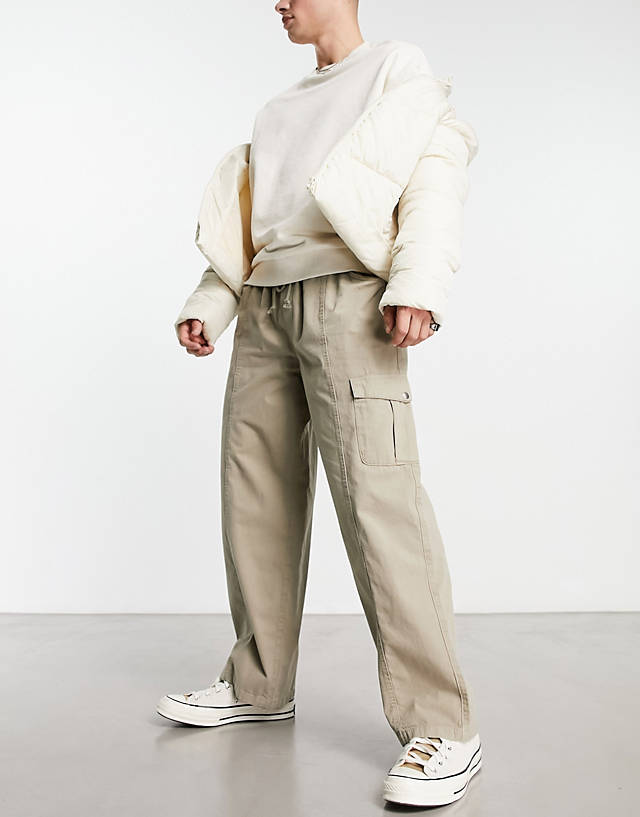 Reclaimed Vintage - cargo trousers in stone