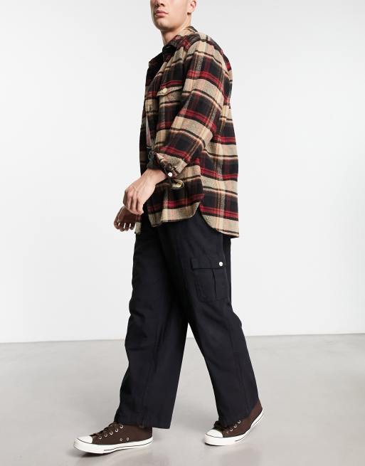 Reclaimed Vintage – Cargohose in verwaschenem Schwarz 