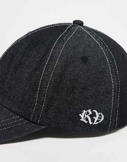 Reclaimed Vintage - Casquette style années 2000 en denim - Noir délavé, 2 de 4