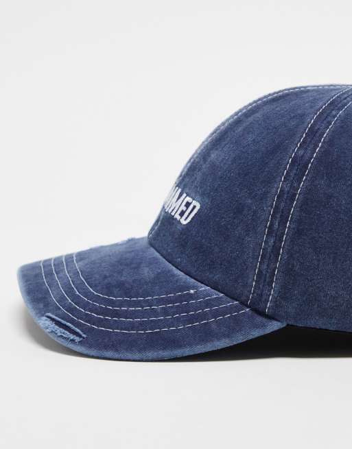 Reclaimed Vintage - Casquette unisexe à logo - Bleu marine délavé , 4 de 4