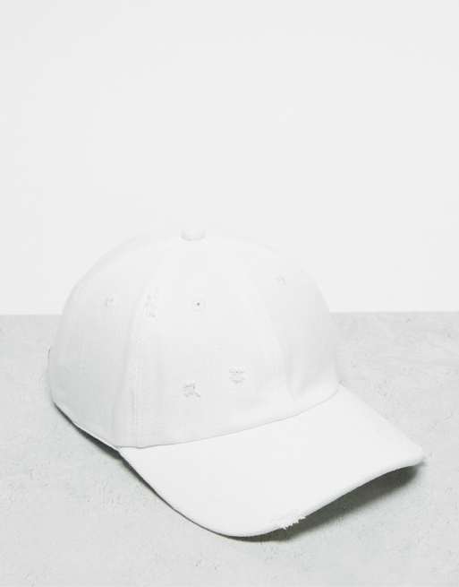 Reclaimed Vintage - Casquette unisexe en denim à logo et étoile et effet vieilli