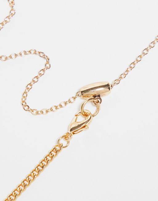Reclaimed Vintage - Catenina unisex dorata con pendente con sole, 3 di 4