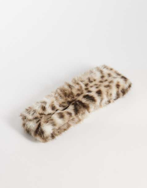 Reclaimed Vintage cerchietto in stampa animalier in pelliccia sintetica - view 1