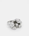 [Reclaimed Vintage] Reclaimed Vintage charm ring in silver tone XS silver