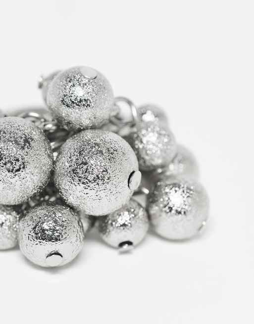 Reclaimed Vintage charm ring with diamantes in silver, 3 of 3