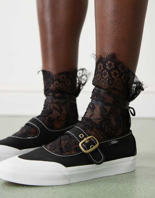 Reclaimed Vintage - Chaussettes en dentelle avec nœuds - Noir, 2 de 3