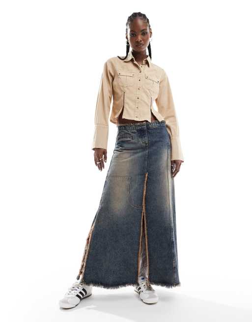 Topshop Yoox Chemise Femme Reclaimed Vintage Chemise Style Western