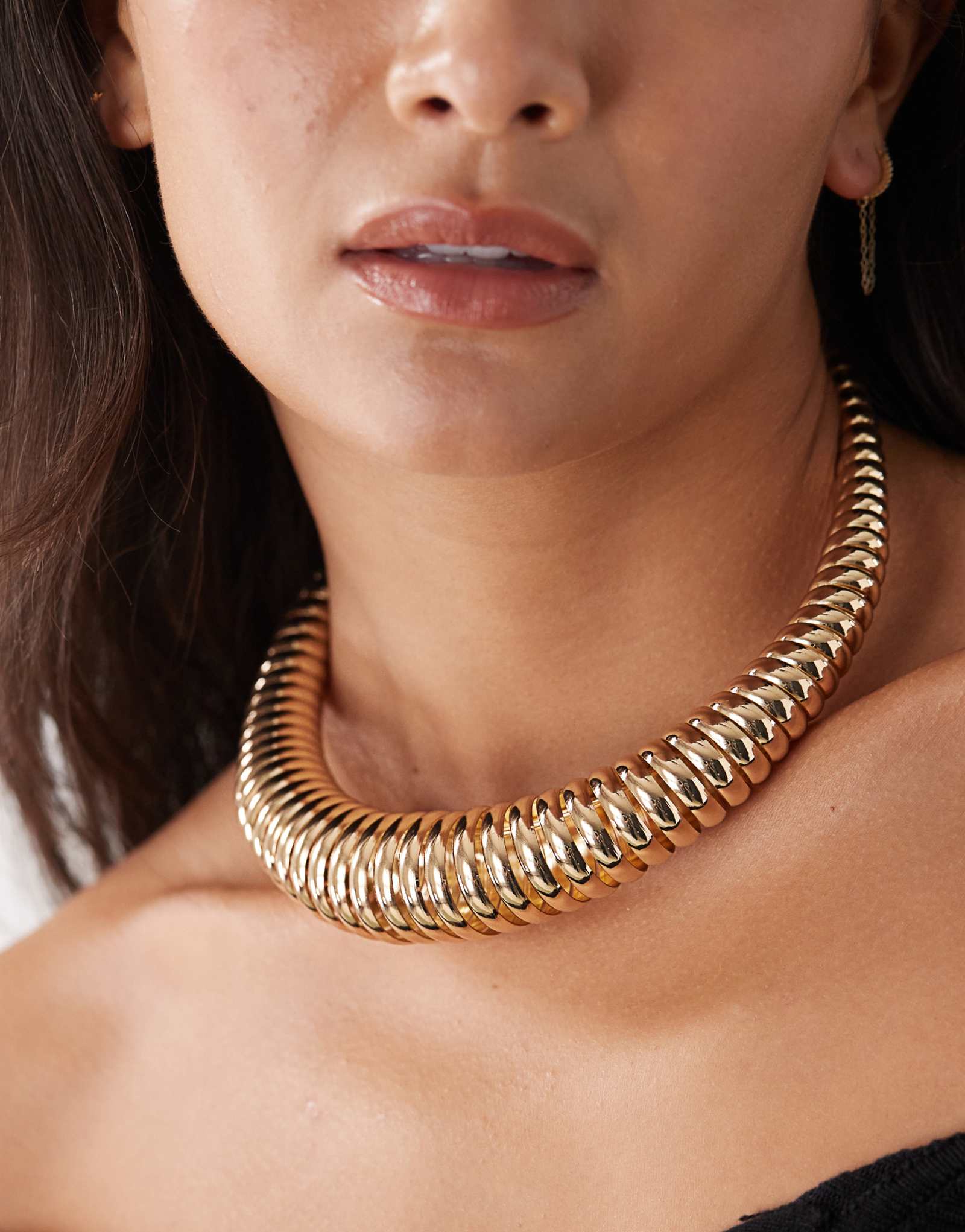 Восстановленное винтажное массивное колье из золота