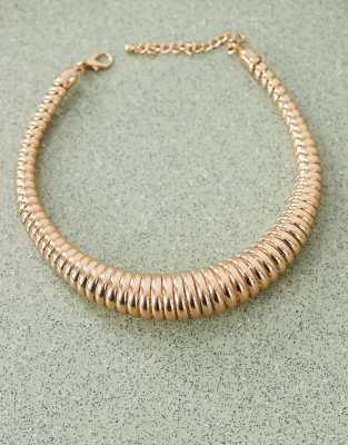 Reclaimed Vintage Chunky Statement Necklace In Gold