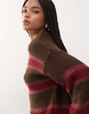 Reclaimed Vintage Clean Knit Sweater In Purple