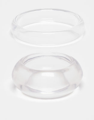 Reclaimed Vintage Reclaimed Vintage clear 2 pack bangles