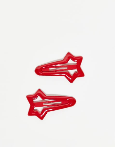 Reclaimed Vintage clip 2 pack with red stars - view 1
