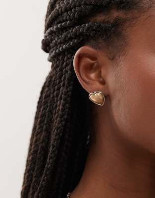 Reclaimed Vintage - Clous d'oreilles en métaux variés à détails étoile et cœur - view 1