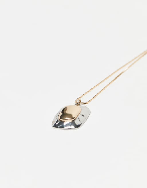 Reclaimed Vintage - Collana con ciondolo unisex in metalli misti, 2 di 3