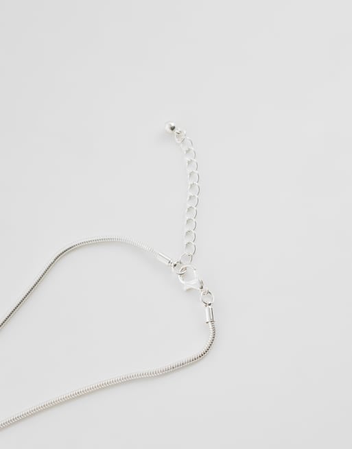 Reclaimed Vintage collana lunga in argento con dettaglio a sfere, 4 di 4