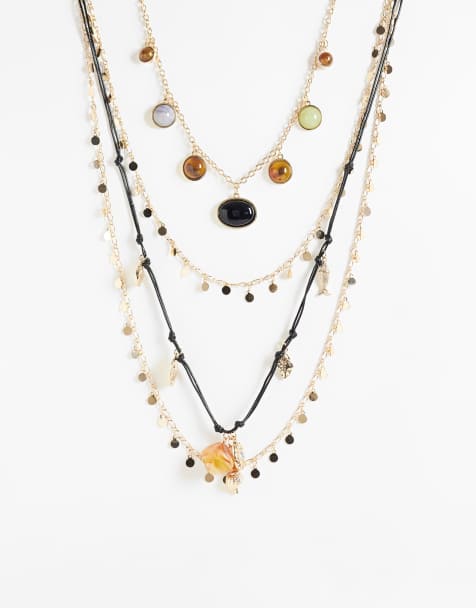 Reclaimed Vintage - Collana multistrato multicolore - view 1