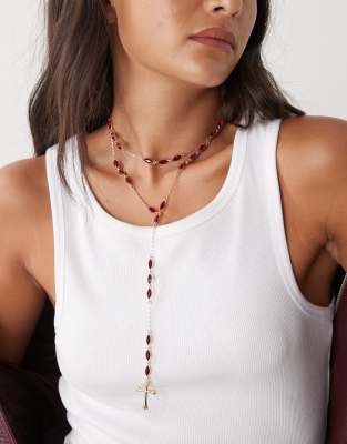 Collier Doré Avec émaux Vintage Années 80 - Bijou Occasion Très Bon état