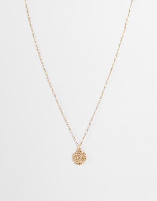Reclaimed Vintage - Collana unisex color oro con San Cristoforo
