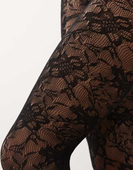 Reclaimed Vintage - Collant en dentelle - Noir, 2 de 3