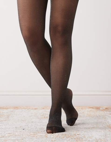 Reclaimed Vintage - Collants pailletés - Noir - view 1
