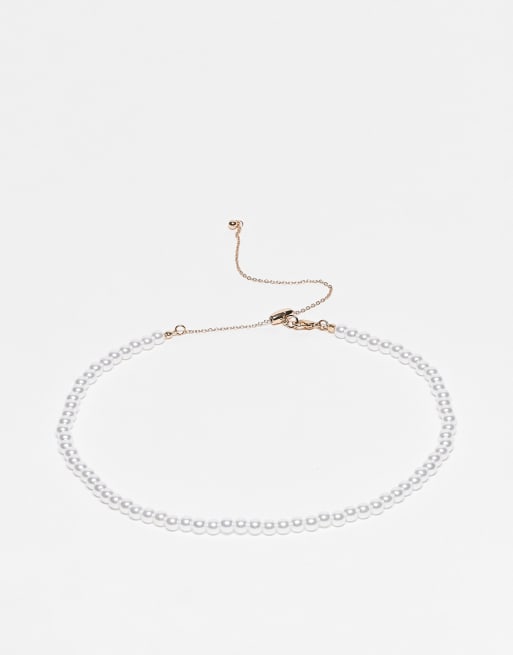 Reclaimed Vintage - Collarino unisex con perline