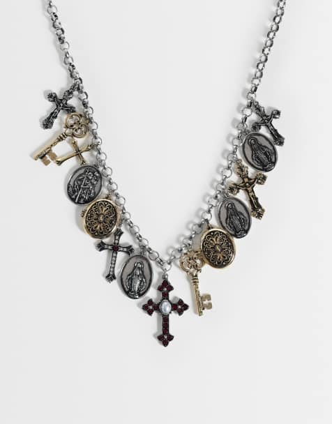 Reclaimed Vintage collier à breloques unisexe vintage - view 1