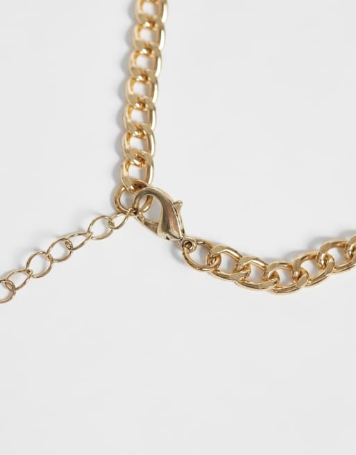 Reclaimed Vintage collier à pétales superposés doré, 2 de 4
