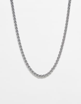 Reclaimed Vintage - Collier chaîne unisexe classique en acier inoxydable imperméable - Argenté