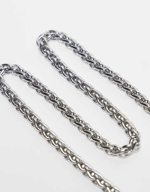 Reclaimed Vintage - Collier chaîne unisexe classique en acier inoxydable imperméable - Argenté, 2 de 3
