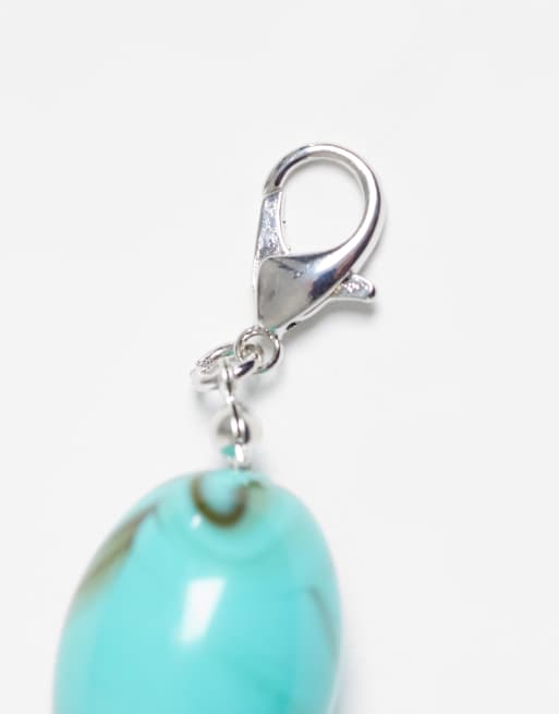 Reclaimed Vintage - Collier court à perles - Turquoise, 3 de 4